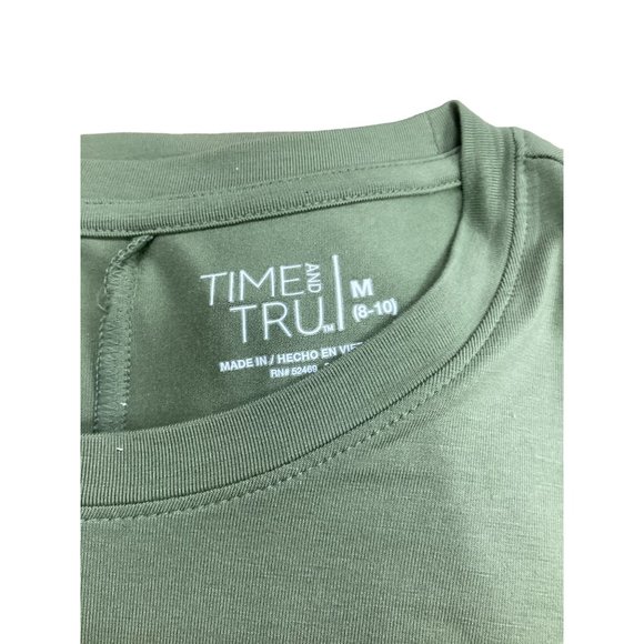 Sleeveless Avocado Green Dress M 8-10 SKU 632 - Picture 5 of 5